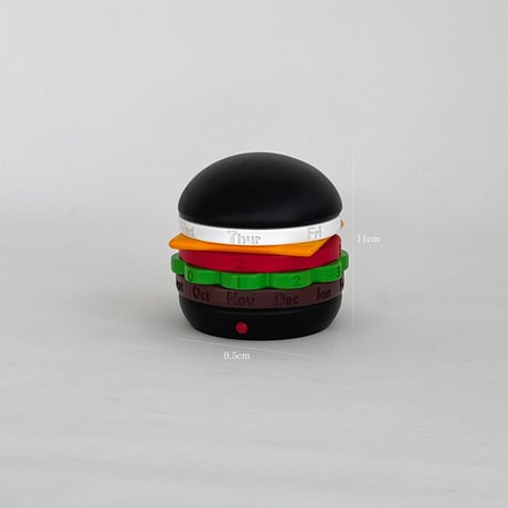calendar-03033　hamburger 天然木バンズ 万年カレンダー