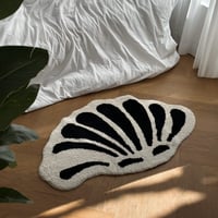 rug-03082　shell モノトーン ラグ 40cm×64cm / 70cm×111cm