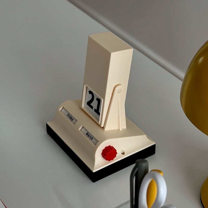 カレンダー⭐︎ calendar-03018 スペースエイジデザイン 回転式 卓上 万年カレンダー