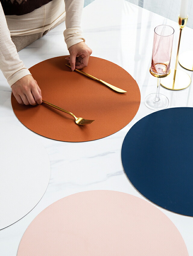 tablecloth-03035 リバーシブル エコレザー プレイスマット ランチョン