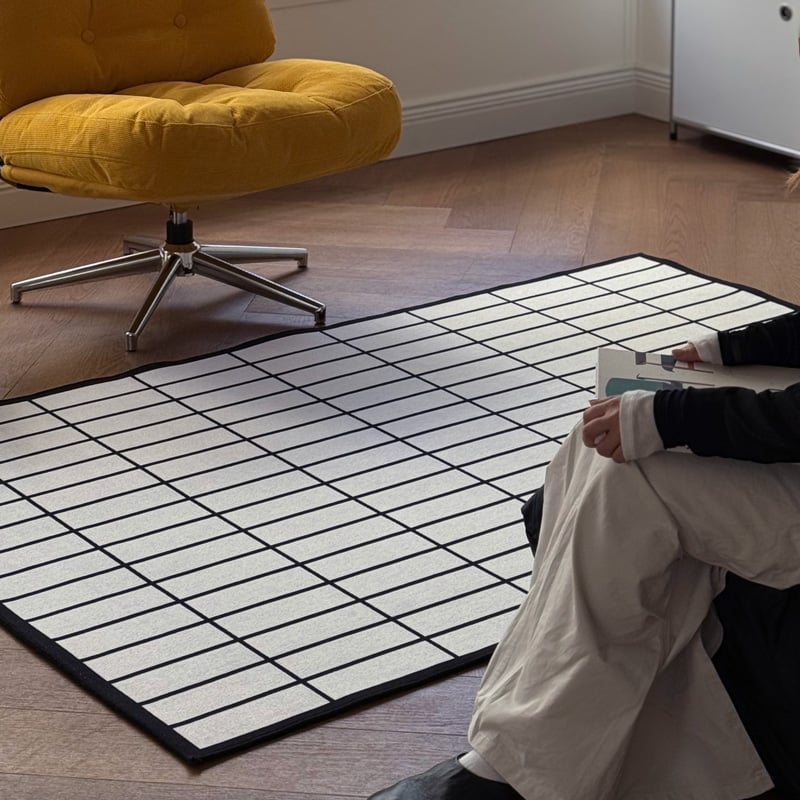 rug-03093 グリッドライン ラグ 120cm×180cm | ART OF BLACK