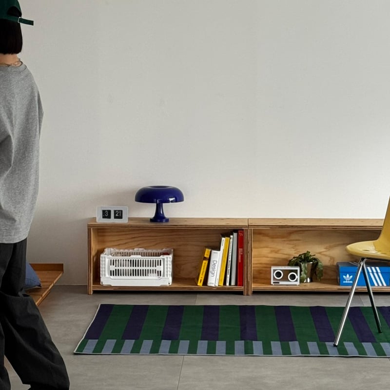 rug-03094 ブロックストライプ ラグ 80×120cm / 120×160cm | A