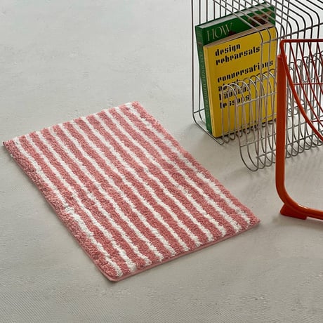 mat-03084　ロンドンストライプ ラグ 40×70cm