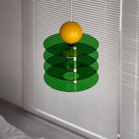 light-03372　Acrylic Flying Saucer ペンダントライト 口金E17