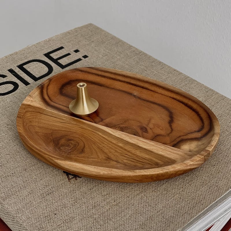 incenseholder-03056 bulb 真鍮 アカシア プレート インセンスホルダー