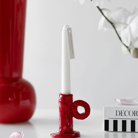 candle-03119　クレイ リングハンドル キャンドルスタンド