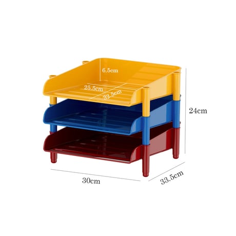 tray-03147　Bauhaus Color スタッキング ファイルトレイ 3色セット