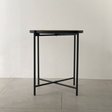 table-03023　ラタン  サイドテーブル 直径40cm