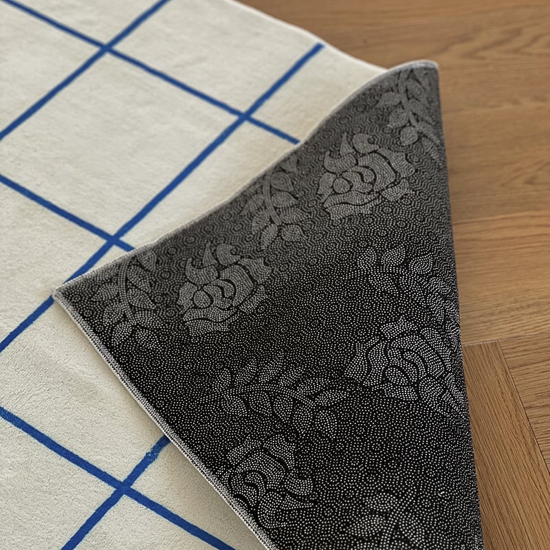 予約販売2月下旬～3月上旬頃発送予定 rug-03075 ブルー グラフチェック