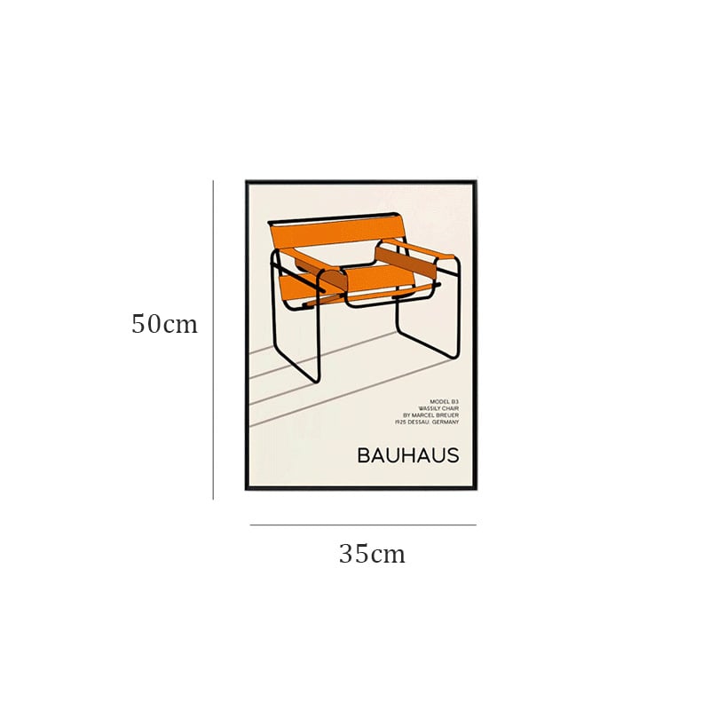 poster-03126 BAUHAUS Wassily Chair ブラックフレーム アート poster-03126 BAUHAUS Wassily Chair ブラックフレーム アート