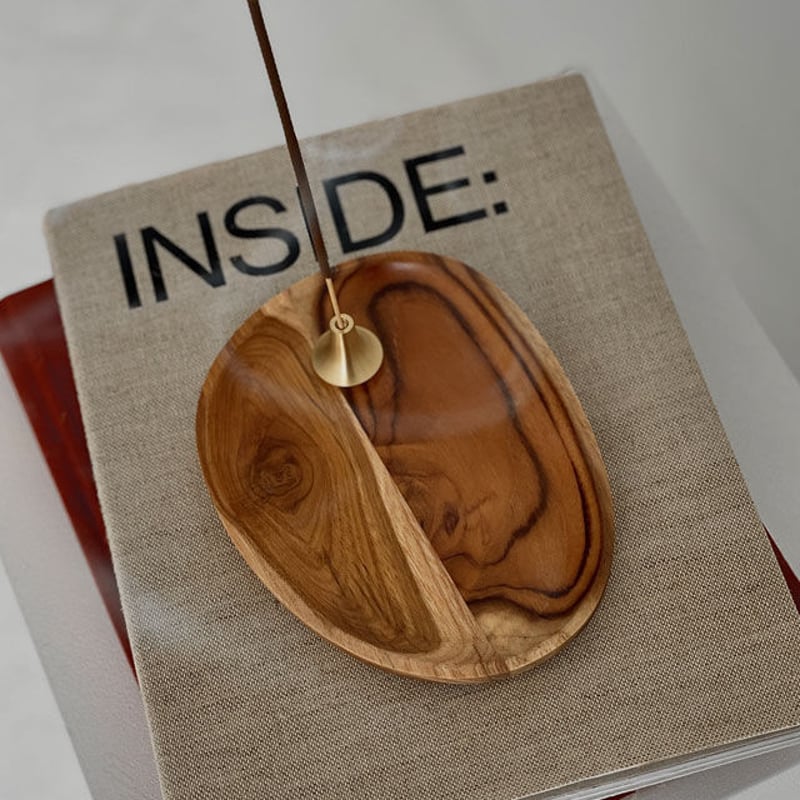 incenseholder-03056 bulb 真鍮 アカシア プレート インセンスホルダー