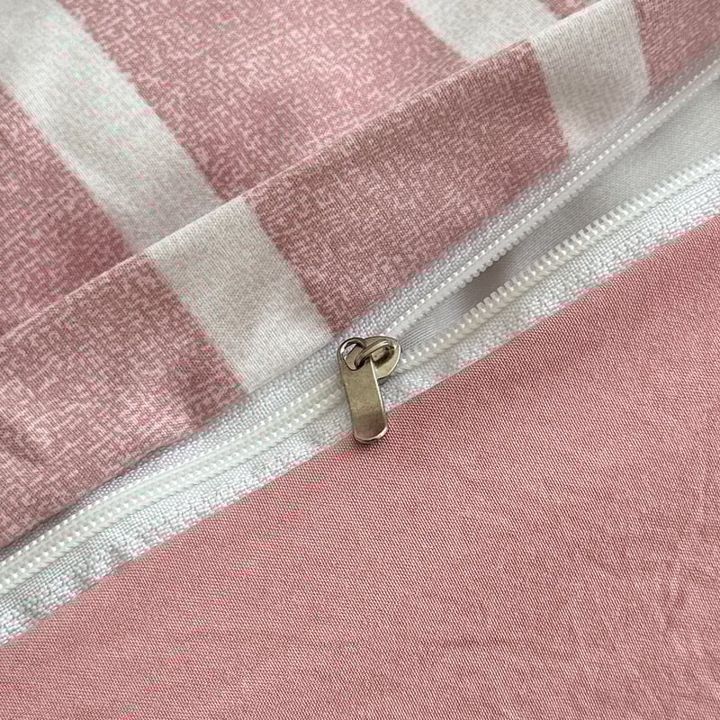 beddingsets-03059 pink×white ストライプ 布団カバーセット | A