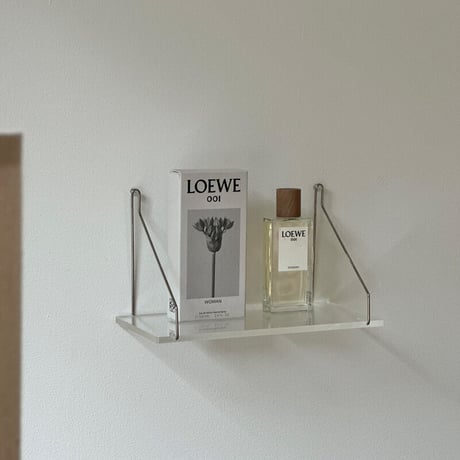 shelf-03029　hang silver クリア ウォールシェルフ 30cm
