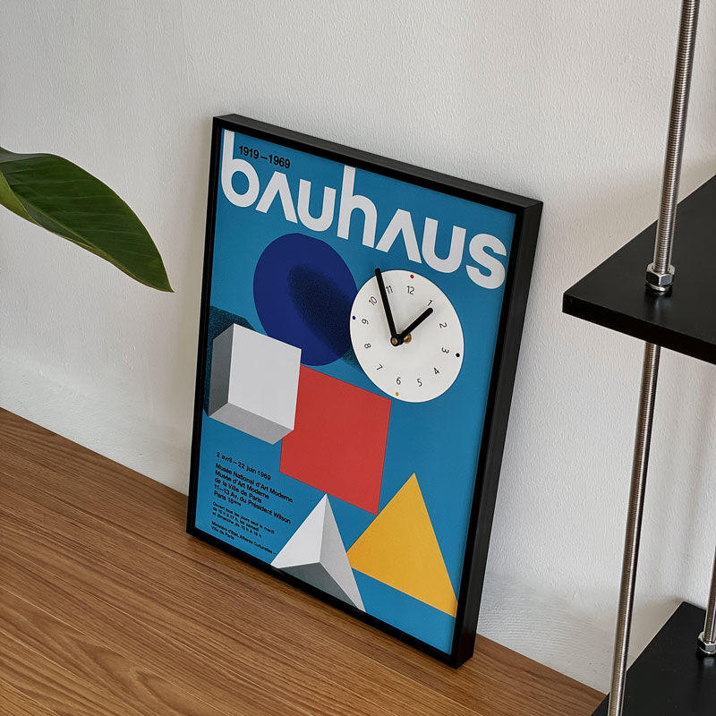 clock-03040 bauhaus アートパネル 掛け時計 静音 | ART OF BLACK