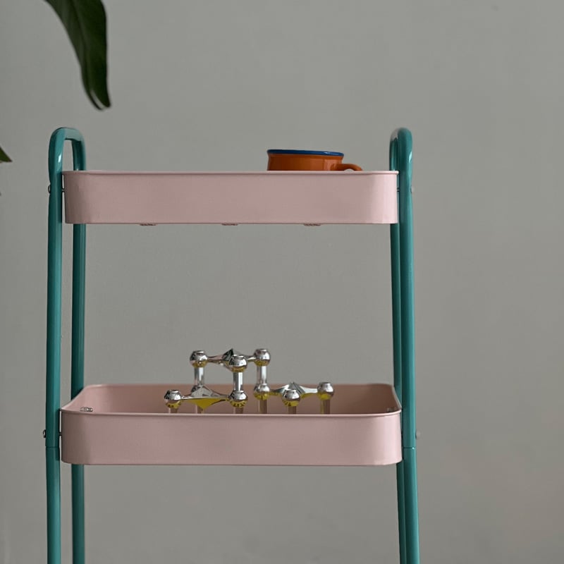 wagon-03008 バイカラー キャスター付きワゴン 3段 | ART OF BLACK