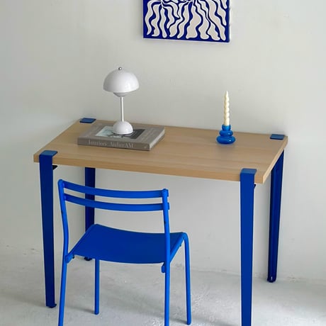 table-03129　Blue 4本set クランプ アイアンレッグ テーブル脚 鉄脚 高さ76cm
