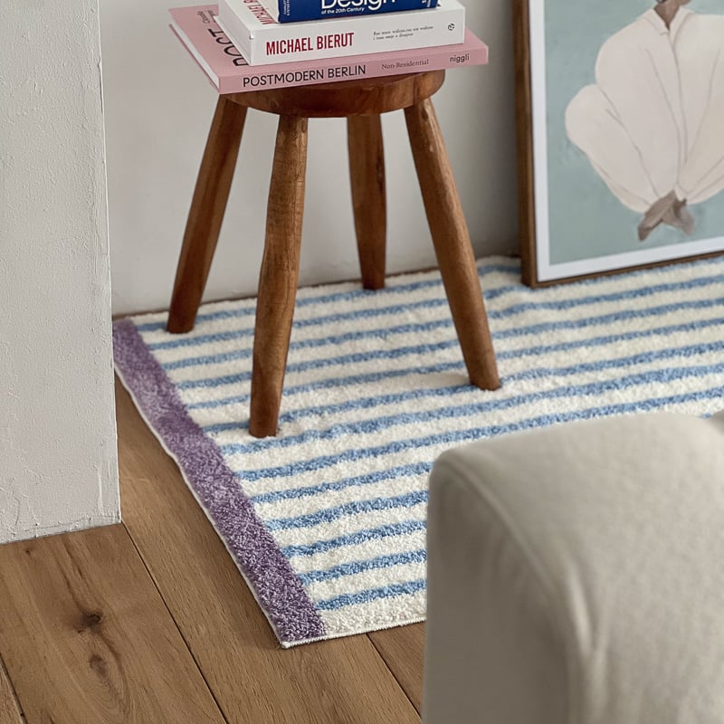 rug-03073 カラー ストライプ ラグ 80cm×120cm | ART OF BLACK