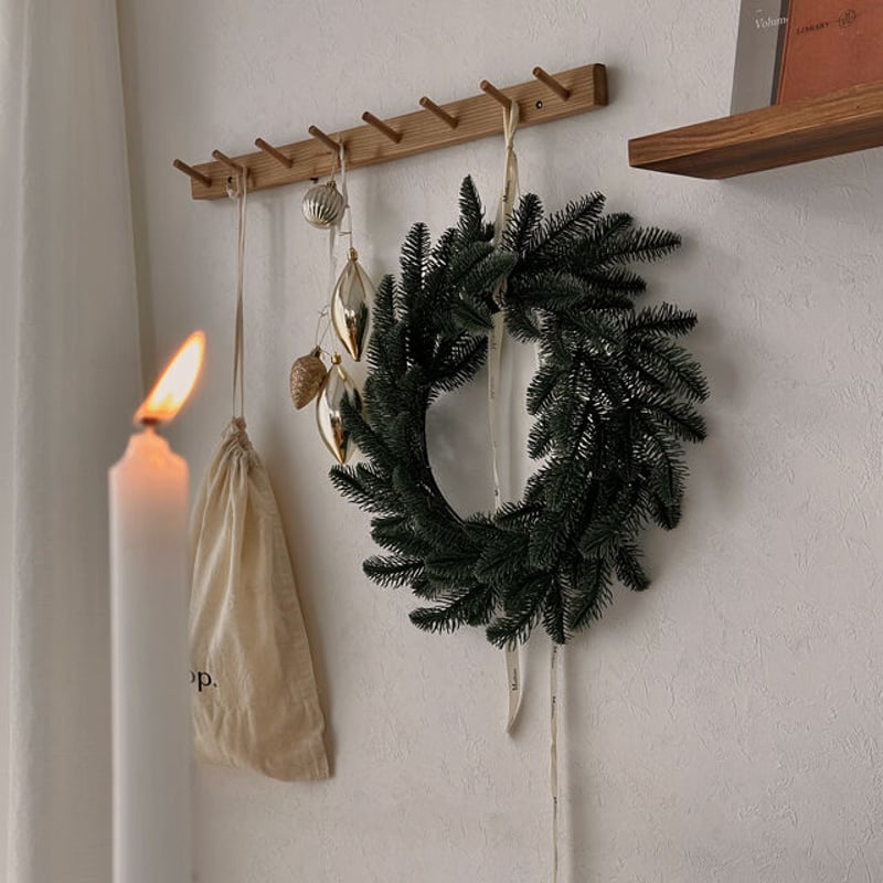 wreath-03001 クリスマスリース 40cm LEDライトガーランド付き wreath-03001 クリスマスリース 40cm LEDライトガーランド付き