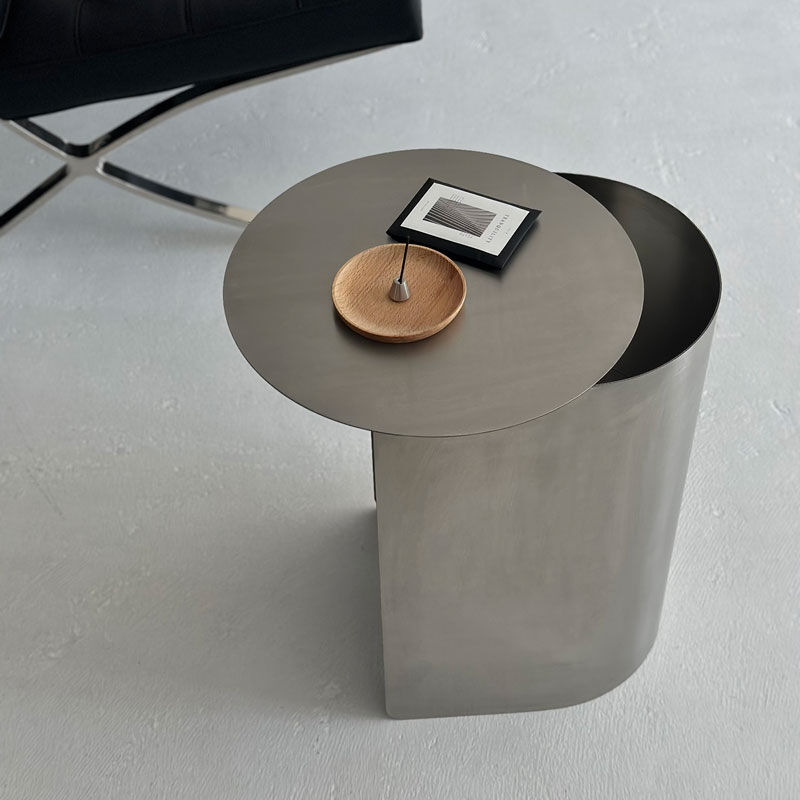 table-03100 ステンレス Uカーブ ラウンド サイドテーブル | ART table-03100 ステンレス Uカーブ ラウンド サイドテーブル | ART