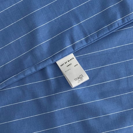 beddingsets-03095　blue ピンストライプ 布団カバーセット