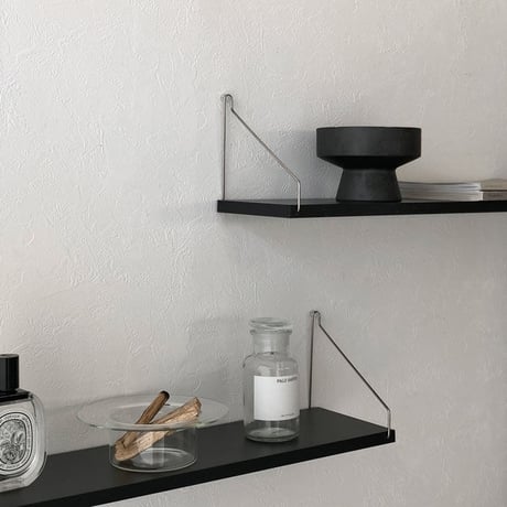 shelf-03025　hang silver ウッド ウォールシェルフ 60cm