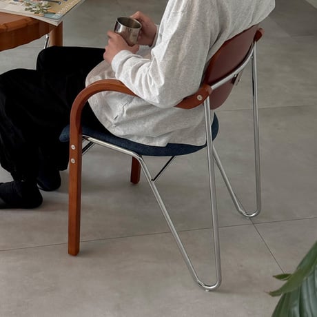 予約販売8月中旬～8月下旬頃発送予定　chair-03108　Curve Arm Chair ファブリック ダイニングチェア