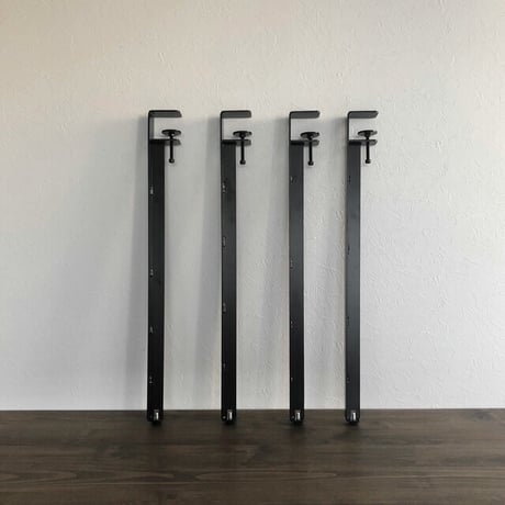 table-03020　4本set クランプ アイアンレッグ テーブル脚 鉄脚 高さ71cm マットブラック