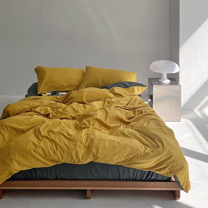 beddingsets-03057 yellow×gray 布団カバーセット | ART OF
