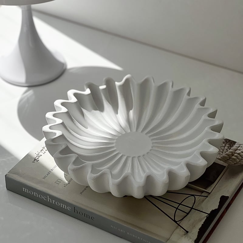 ノースウッド　ラッフルデイジーバンド オパールセント　スクロール飾り脚付きボウル ノースウッド ラッフルデイジーバンド オパールセント