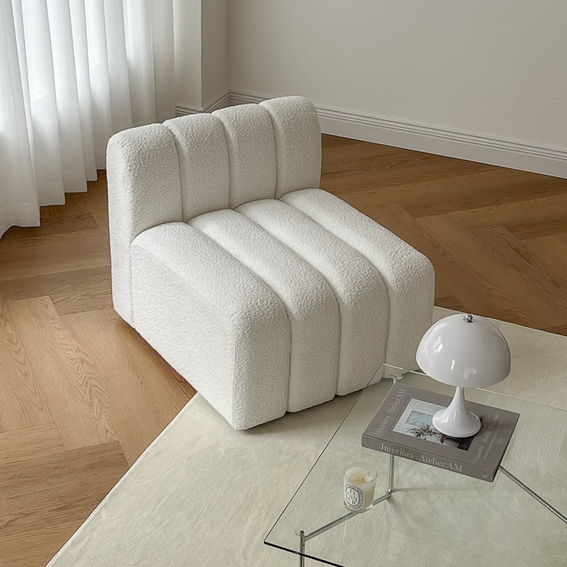 sofa-03003 受注販売 ブークレ モジュールソファ オフホワイト W75cm