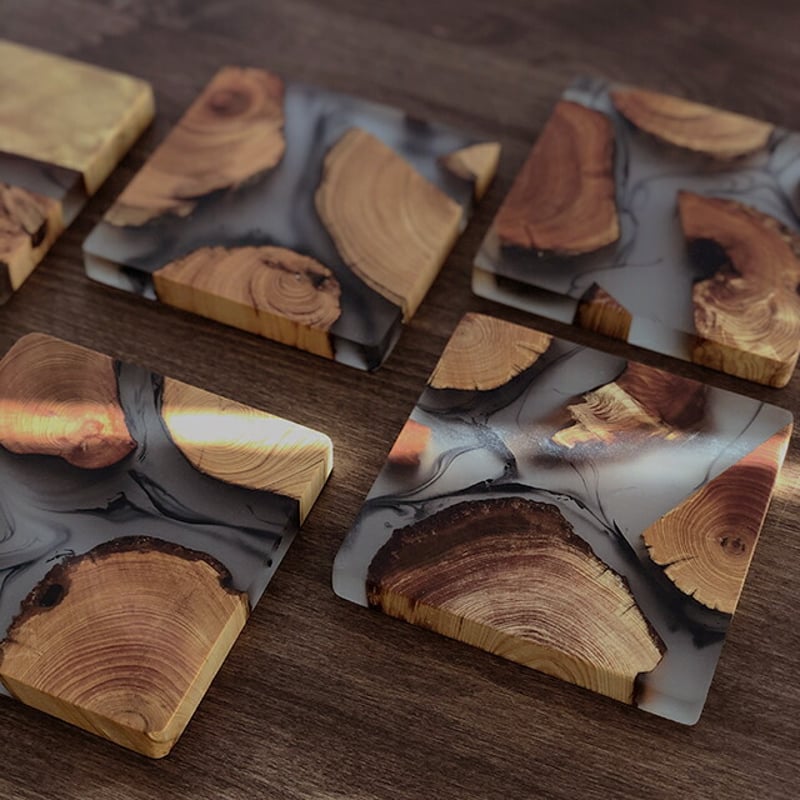 plate-03013 ウッド レジン プレート 松 | ART OF BLACK