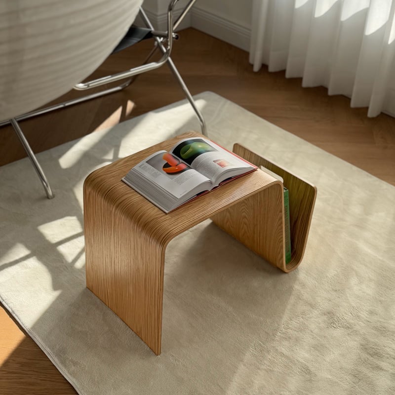 table-03036 Curve ウッド ローテーブル マガジンラック | ART table-03036 Curve ウッド ローテーブル マガジンラック | ART