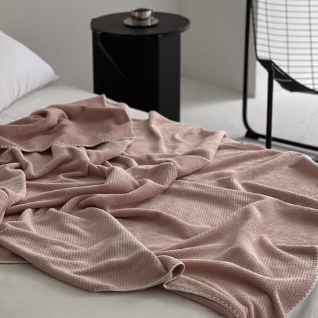 blanket-03048　カラーワッフル リバーシブル ブランケット 200×150