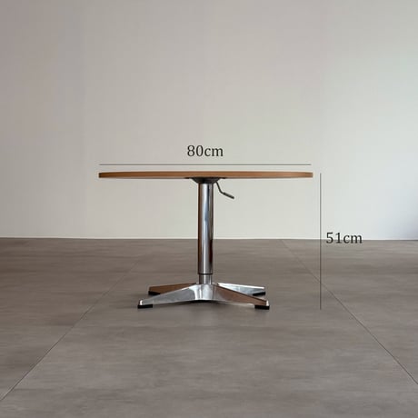 予約販売8月中旬～8月下旬頃発送予定　table-03181　昇降式 ラウンドテーブル ホワイト 直径80cm