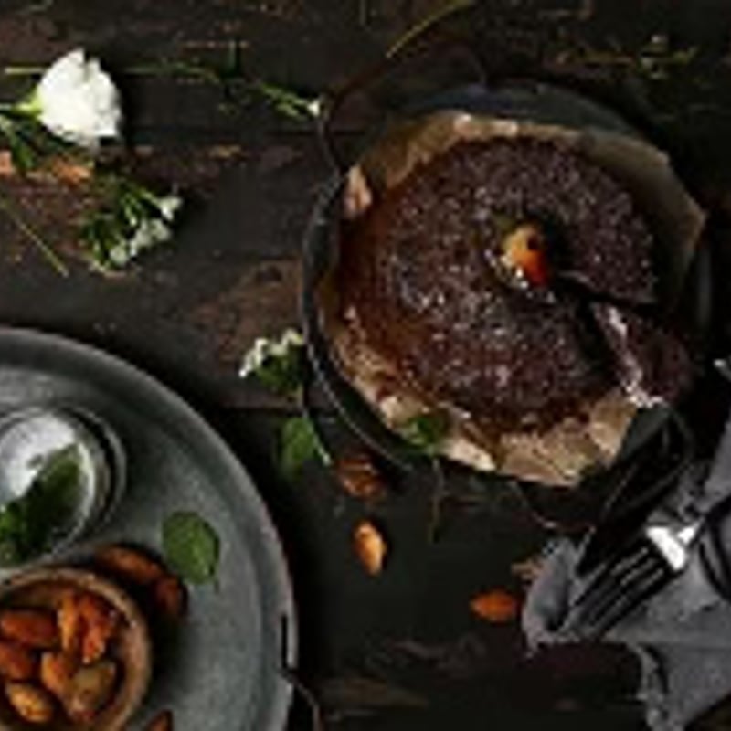 tray-03014 ラウンド ヴィンテージ 取っ手付き アイアン カフェトレイ