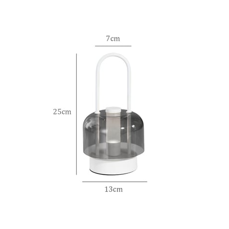 light-03357　USB ハンドル付き スモークグレー ポータブルランプ