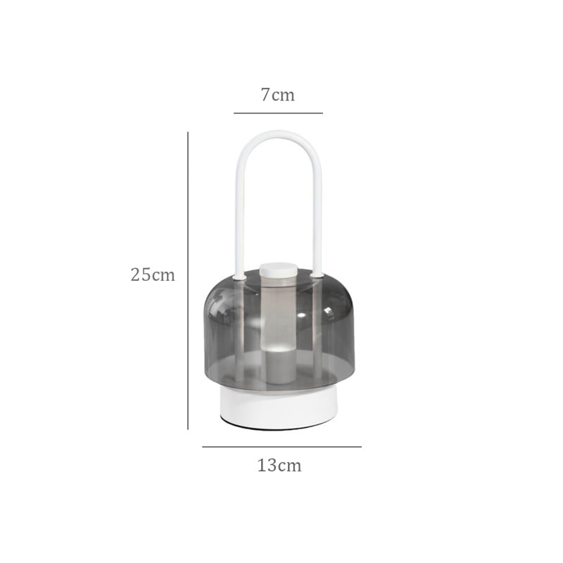 light-03357 USB ハンドル付き スモークグレー ポータブルランプ | ART