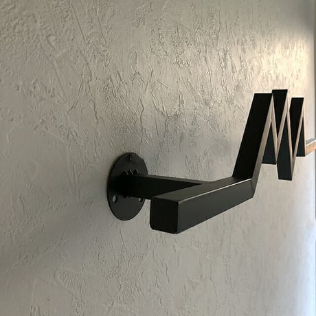 wall-03007　アイアン バー ハンガー ブラック ウォールデコレーション