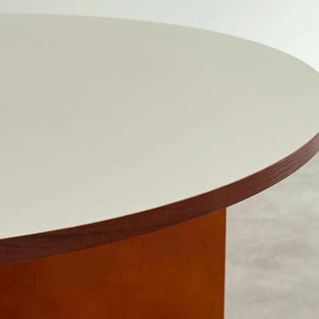 table-03191　ブラウン ホールレッグ ラウンドテーブル 80cm