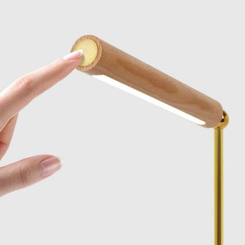 スタンドライト　カットガラス　ゴ−ルド light-03068 USB ウッド スリム スタンドライト タッチ式 コードレス