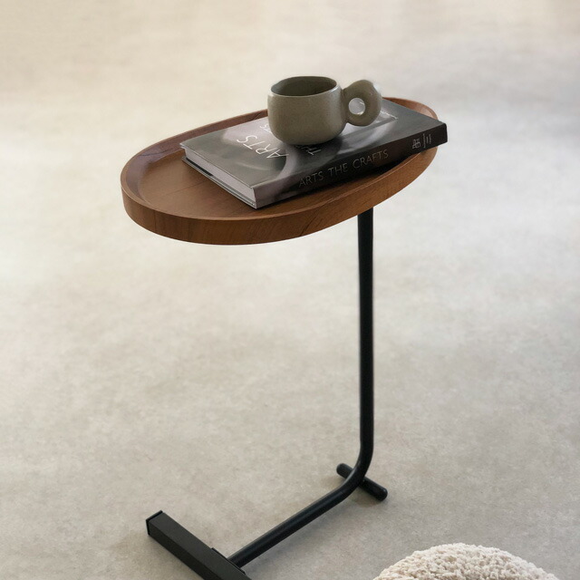 table-03033 One leg ウッド アイアン サイドテーブル | ART OF