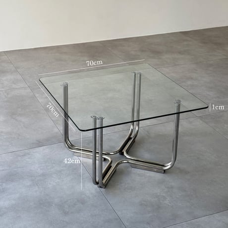 予約販売7月中旬～7月下旬頃発送予定　table-03211　2way スクエア ガラス天板 コーヒーテーブル 70×70cm