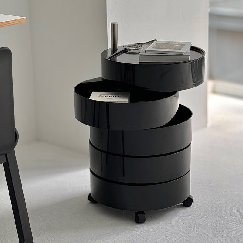 Rotary Ten ロータリー・テン アイドルズ・オブ・アワ・オウン・デザイン 楽天市場】360°回転 キャスター付きラウンドワゴン 5段【ART OF