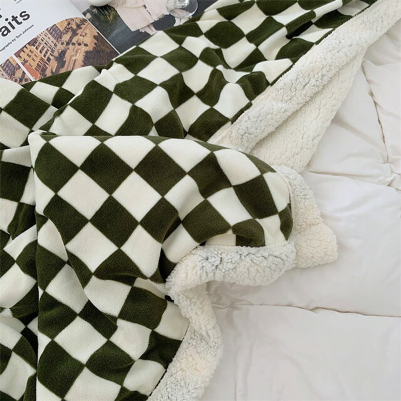 blanket-03040 チェッカーフラッグ ボア ブランケット 210cm×240cm 毛 blanket-03040 チェッカーフラッグ ボア ブランケット 210cm×240cm 毛