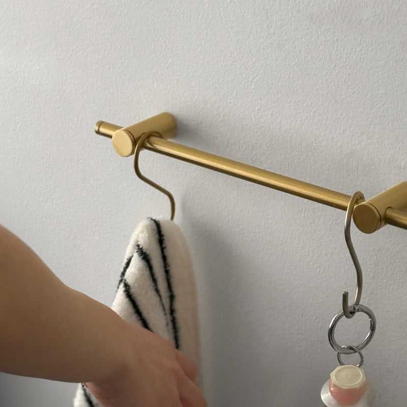wall-03059 真鍮ブラス ハンガーバー 26.5cm | ART OF BLACK