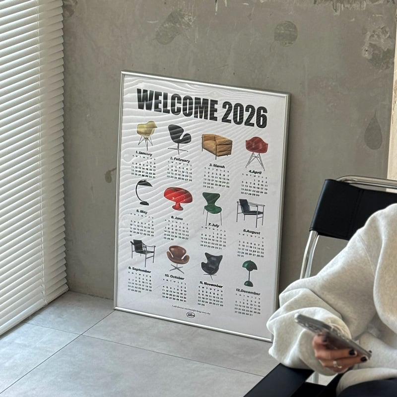 poster-03127 Mid-Century Style 2026 カレンダー 70×50