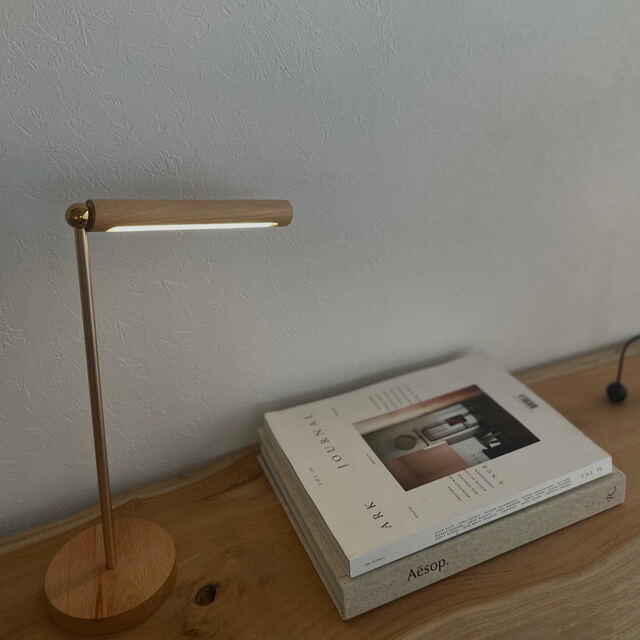 light-03068 USB ウッド スリム スタンドライト タッチ式 コードレス