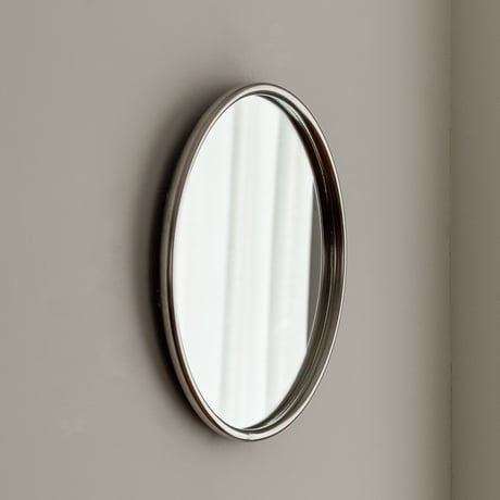 mirror-03159　ラウンド ステンレスフレーム 壁掛けミラー 40cm