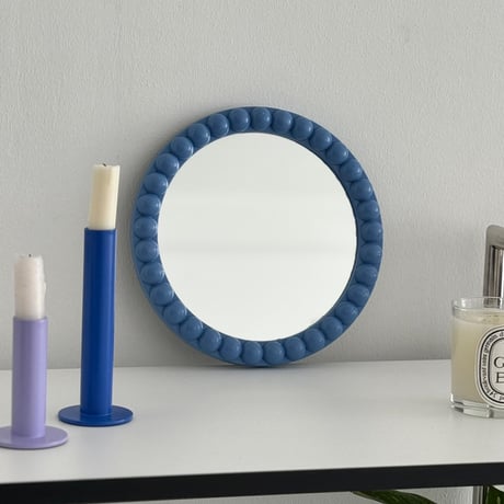mirror-03150　ラウンド ドット フレーム ミラー 直径25cm