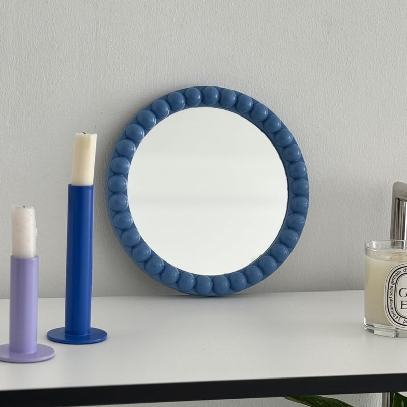 mirror-03150 ラウンド ドット フレーム ミラー 直径25cm | ART OF